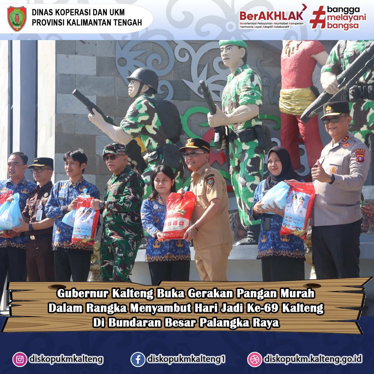 Gubernur Kalteng Buka Gerakan Pangan Murah Sambut Hari Jadi Ke-69 Provinsi Kalimantan Tengah