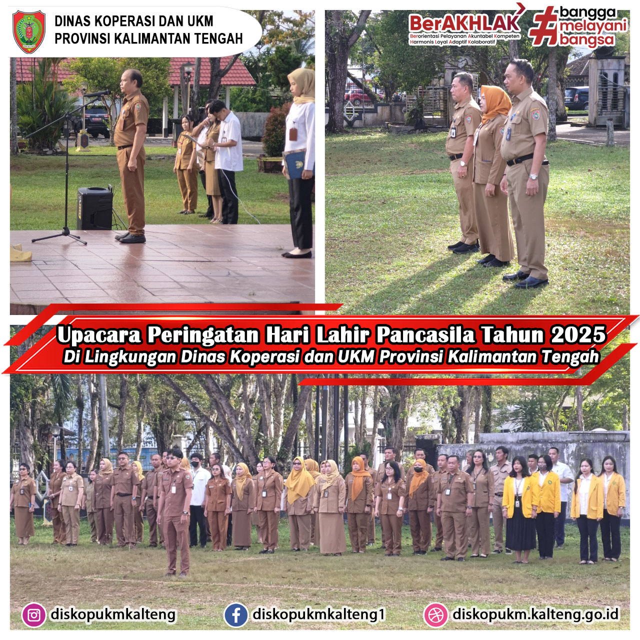 ASN dan Tenaga Kontrak melaksanakan Upacara Peringatan Hari Lahir Pancasila Tahun 2025