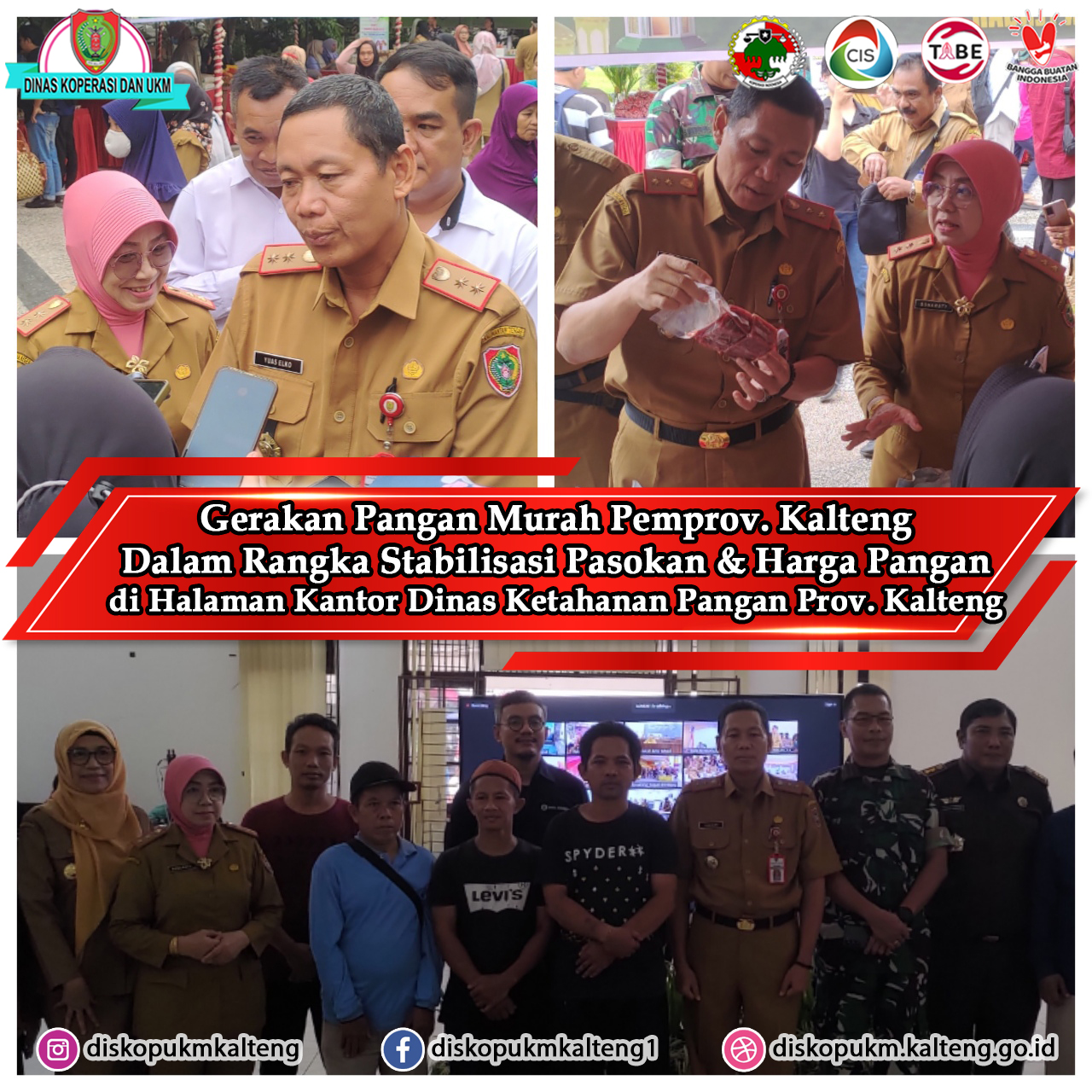 Pemerintah Provinsi Kalimantan Tengah melalui Dinas Ketahanan Pangan menyelenggarakan Gerakan Pengan Murah