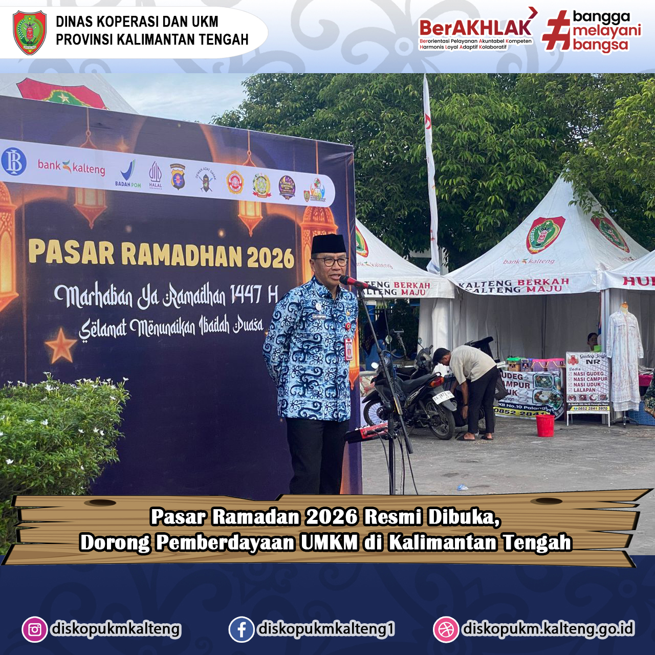 Pasar Ramadan 2026 Resmi Dibuka, Dorong Pemberdayaan UMKM di Kalimantan Tengah