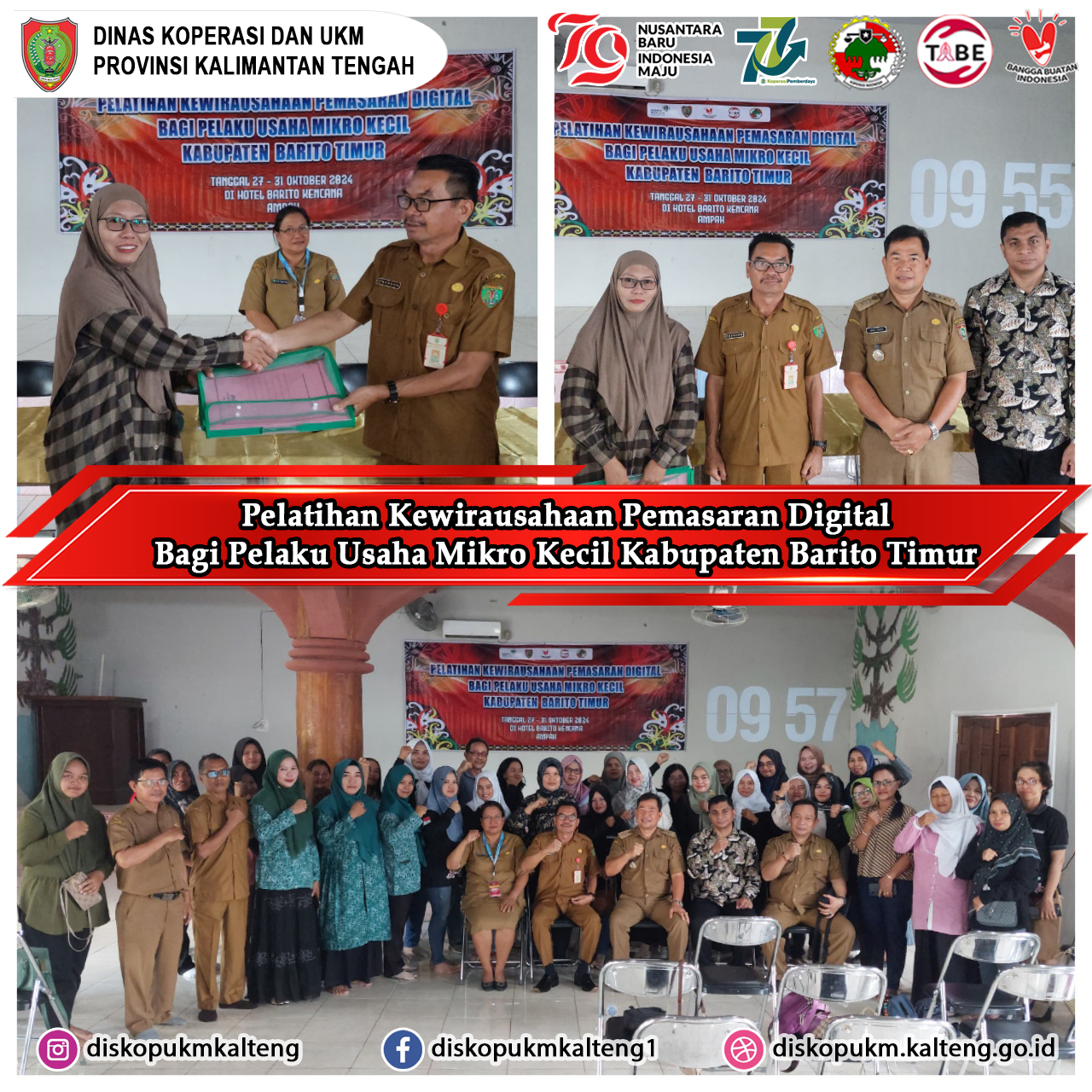 Pelatihan Kewirausahaan Pemasaran Digital Bagi Pelaku Usaha Mikro Kecil Kabupaten Barito Timur