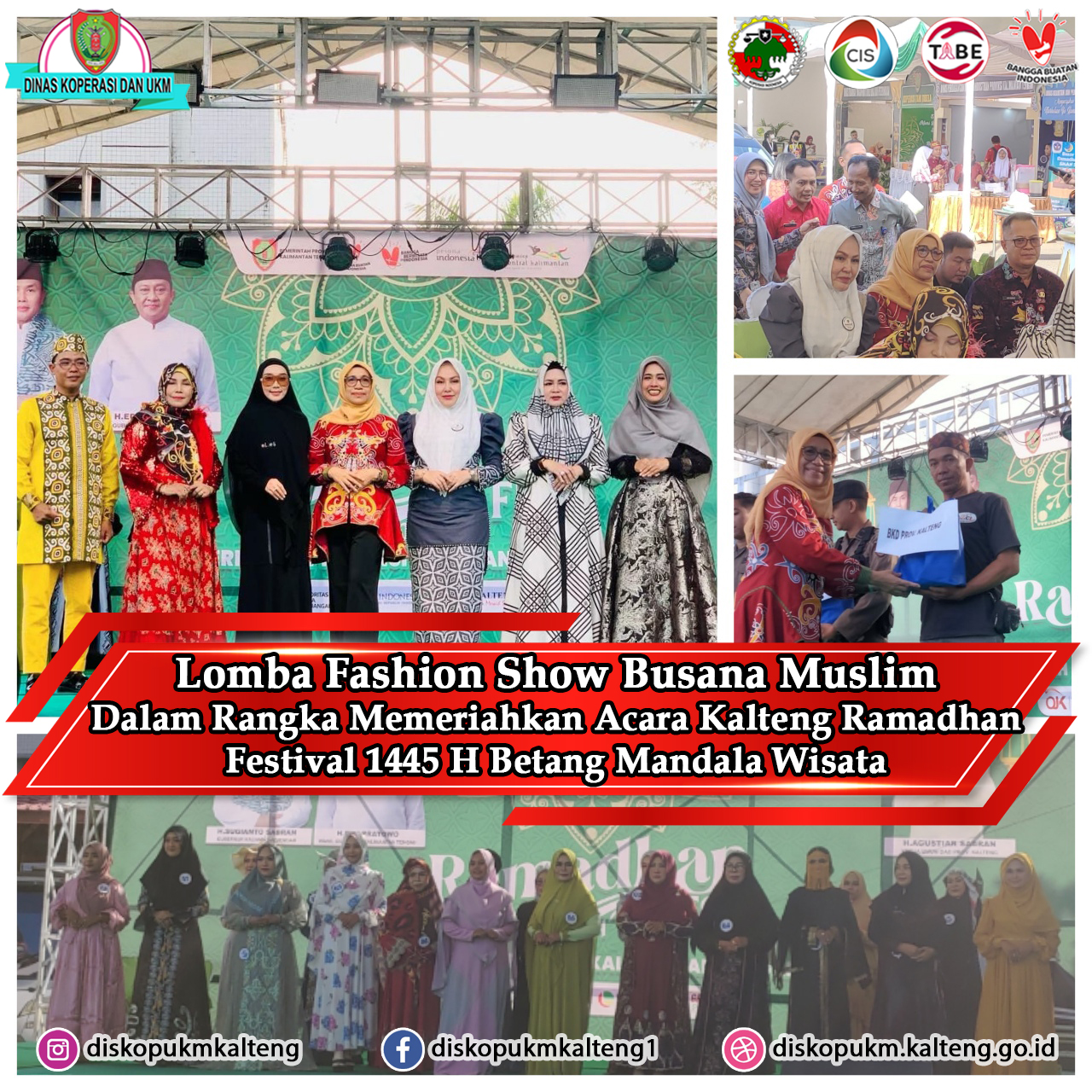 Lomba Fashion Show Busana Muslim Kalteng Ramadhan Festival 1445 H