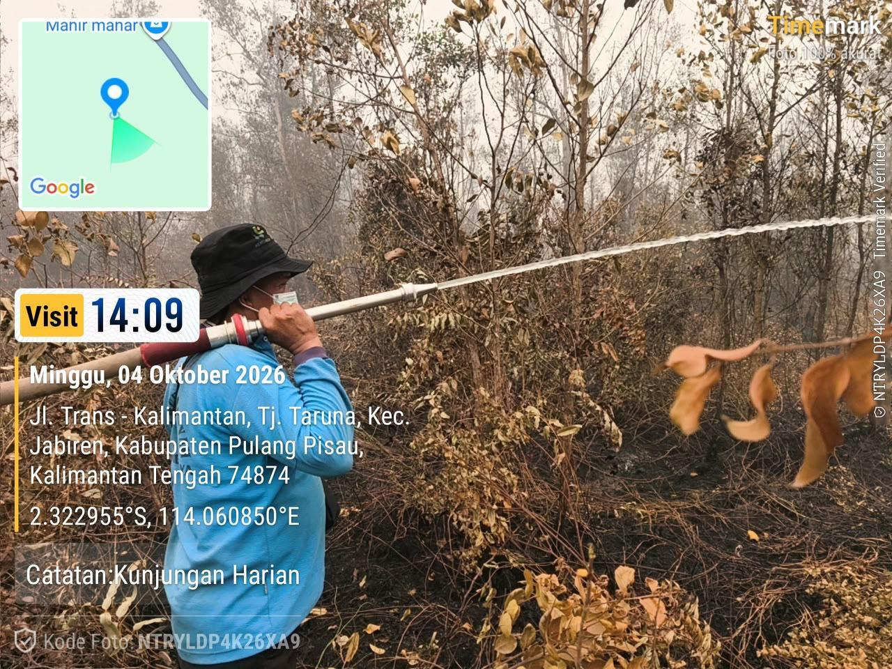 REGU 17 DINAS KOPERASI DAN UKM KALTENG TANGANI KARHUTLA DI TANJUNG TARUNA