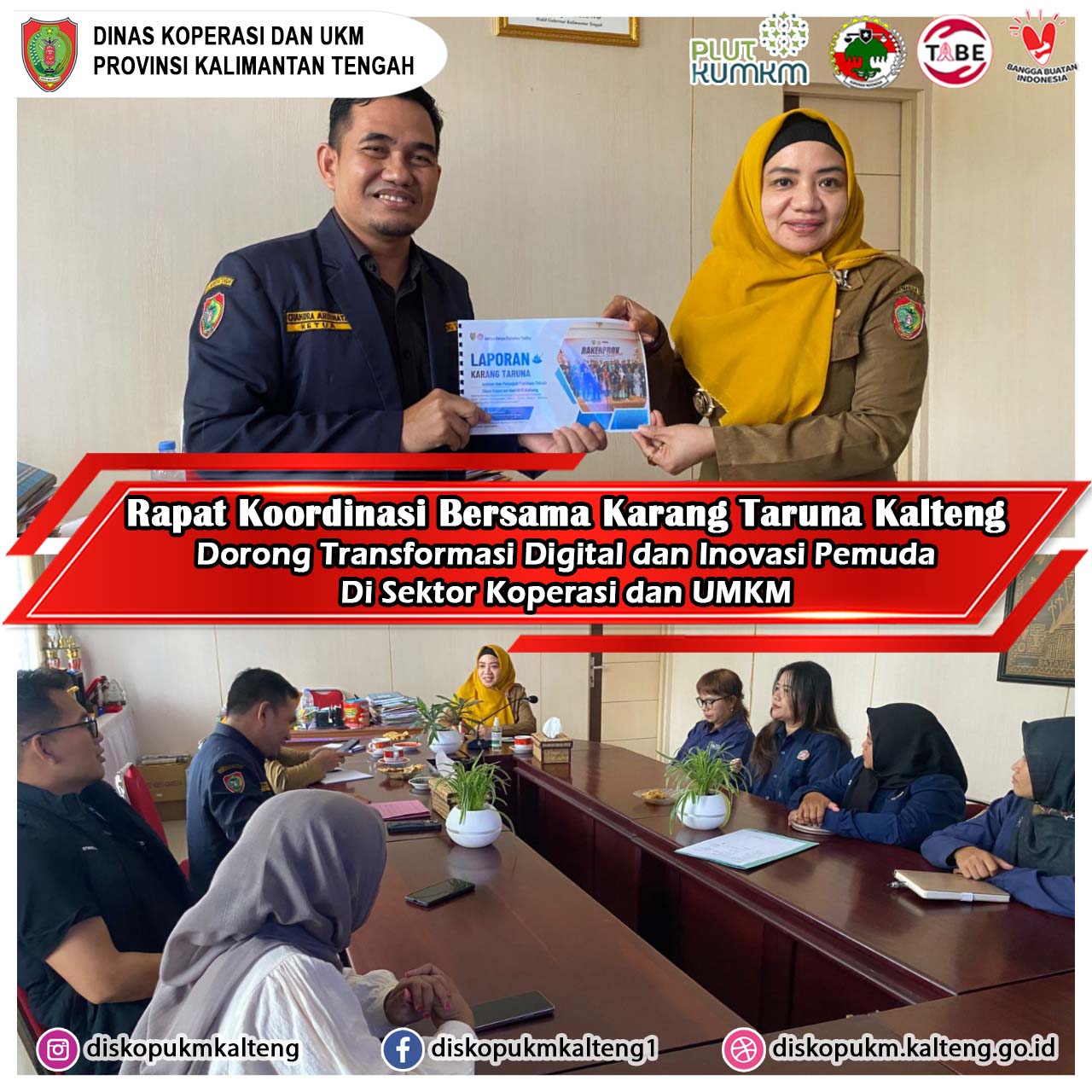 Rapat koordinasi bersama Karang Taruna Provinsi Kalimantan Tengah, dorong peran aktif pemuda dalam penguatan sektor koperasi dan UMKM