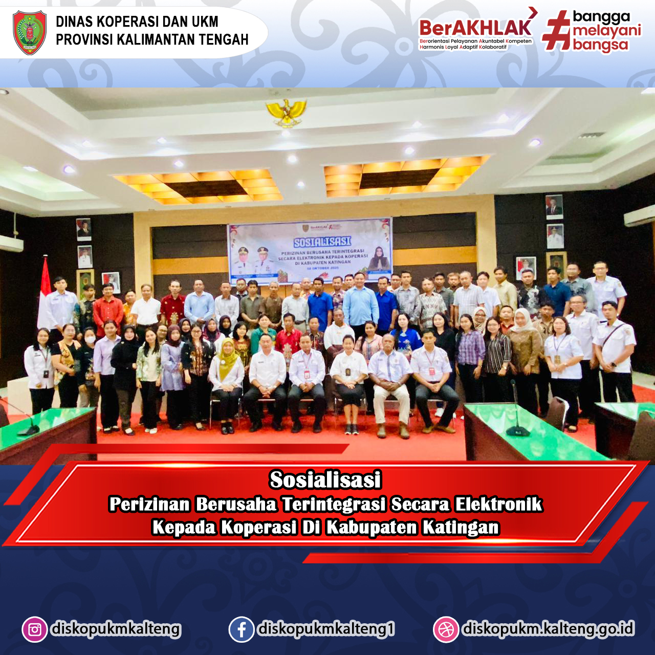 Sosialisasi Perizinan Berusaha Terintegrasi Secara Elektronik kepada koperasi di Kabupaten Katingan