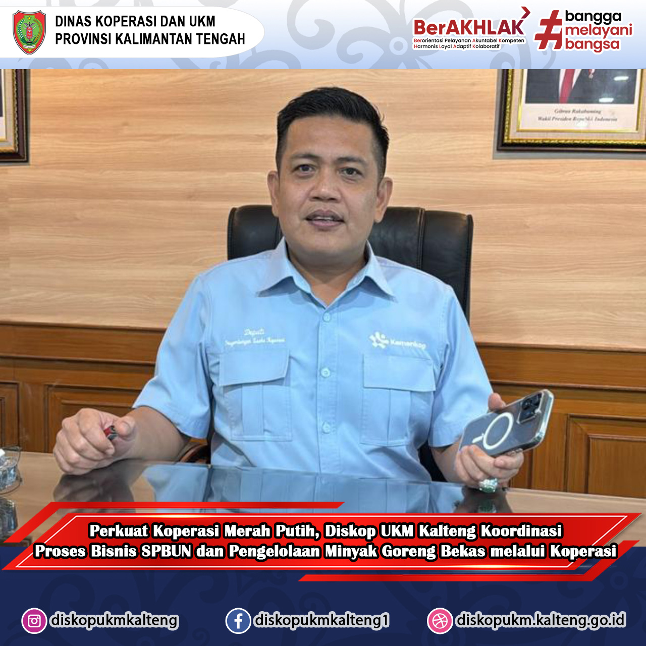 Perkuat Koperasi Merah Putih, Diskop UKM Kalteng Koordinasi Proses Bisnis SPBUN dan Pengelolaan Minyak Goreng Bekas melalui Koperasi