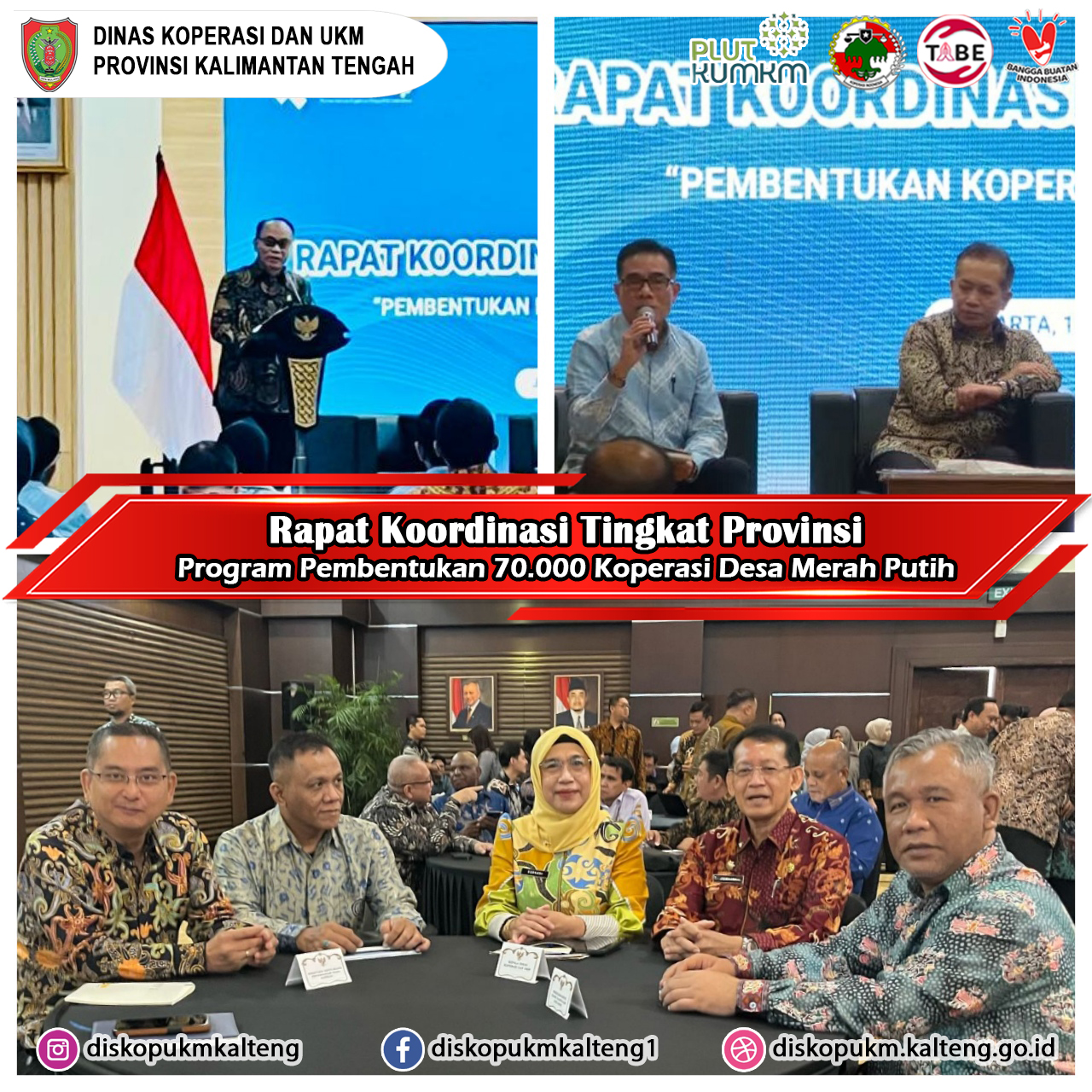 Rapat Koordinasi Pembentukan 70.000 Koperasi Desa (Kopdes) Merah Putih Di Jakarta, Ruang Auditorium Kementerian Koperasi Republik Indonesia