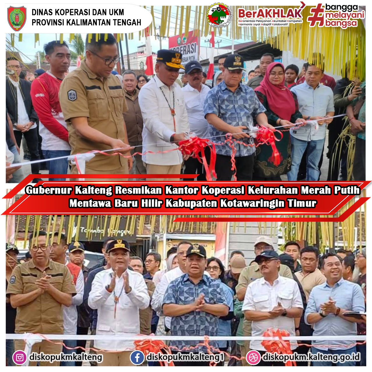 Gubernur Kalimantan Tengah resmikan Kantor Koperasi Kelurahan Merah Putih Mentawa Baru Hilir Kabupaten Kotawaringin Timur