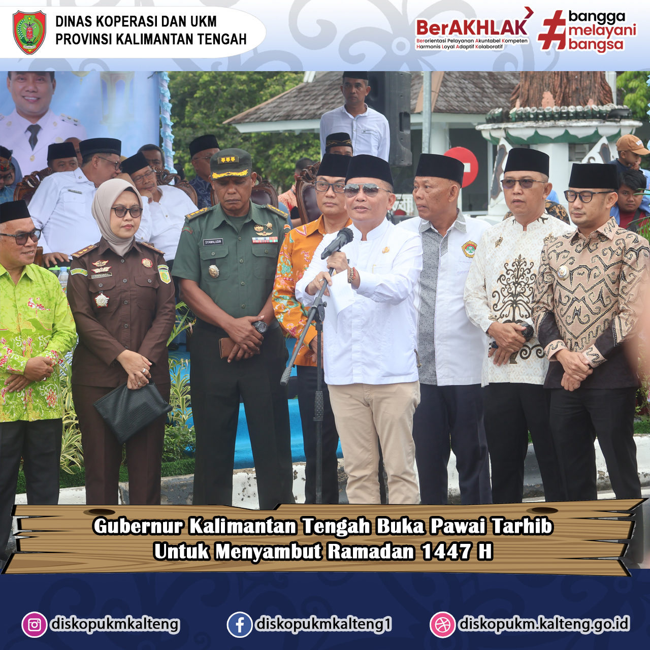 Gubernur Kalteng Buka Pawai Tarhib Untuk menyambut Ramadhan 1447H