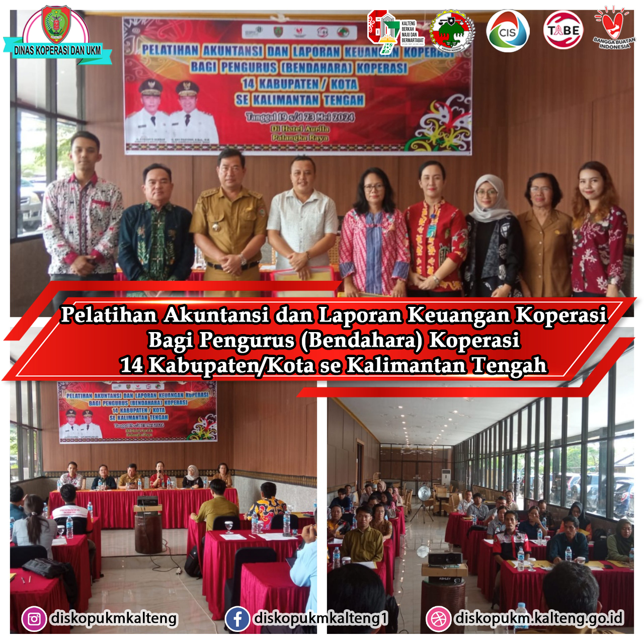 Pelatihan Akuntansi dan Laporan Keuangan Koperasi Bagi Pengurus (Bendahara) Koperasi 14 Kabupaten/Kota se Kalimantan Tengah