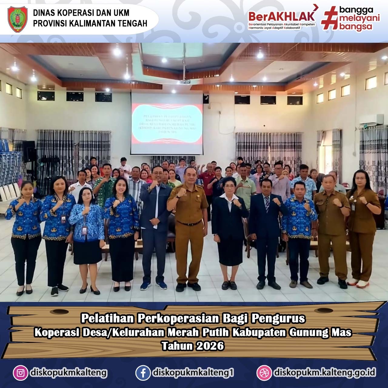 Pelatihan Perkoperasian Bagi Pengurus Koperasi Desa/Kelurahan Merah Putih (KDKMP) Kabupaten Gunung Mas Tahun 2026