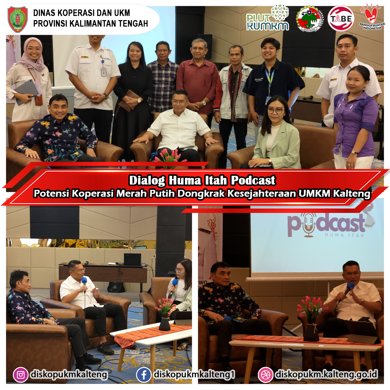 Deputi Bidang Kelembagaan dan Digitalisasi Koperasi dan Direktur Utama LPDB Pada Acara Dialog Huma Itah Podcast