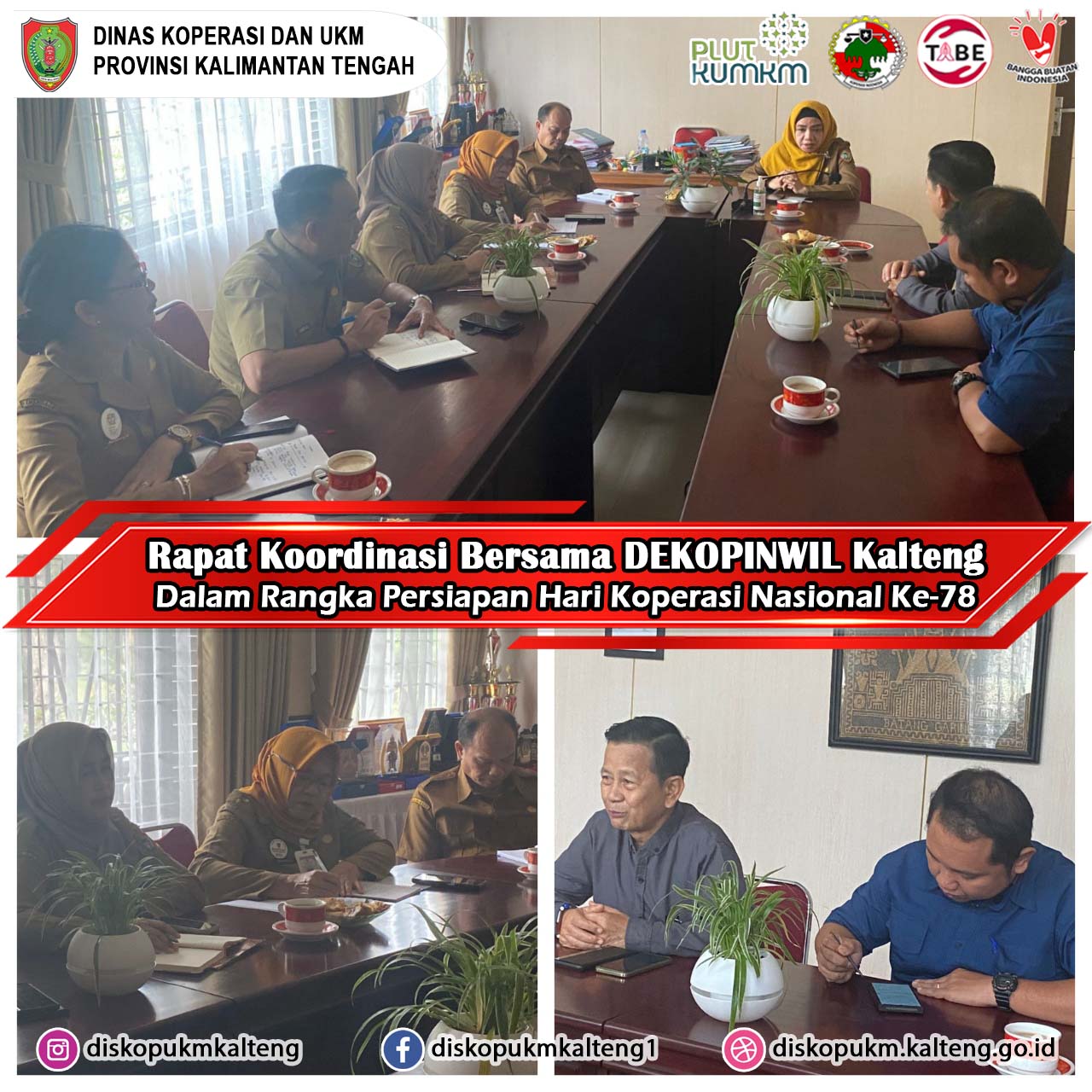 Rapat koordinasi bersama Dewan Koperasi Indonesia Wilayah Kalimantan Tengah menyambut peringatan Hari Koperasi Nasional ke-78