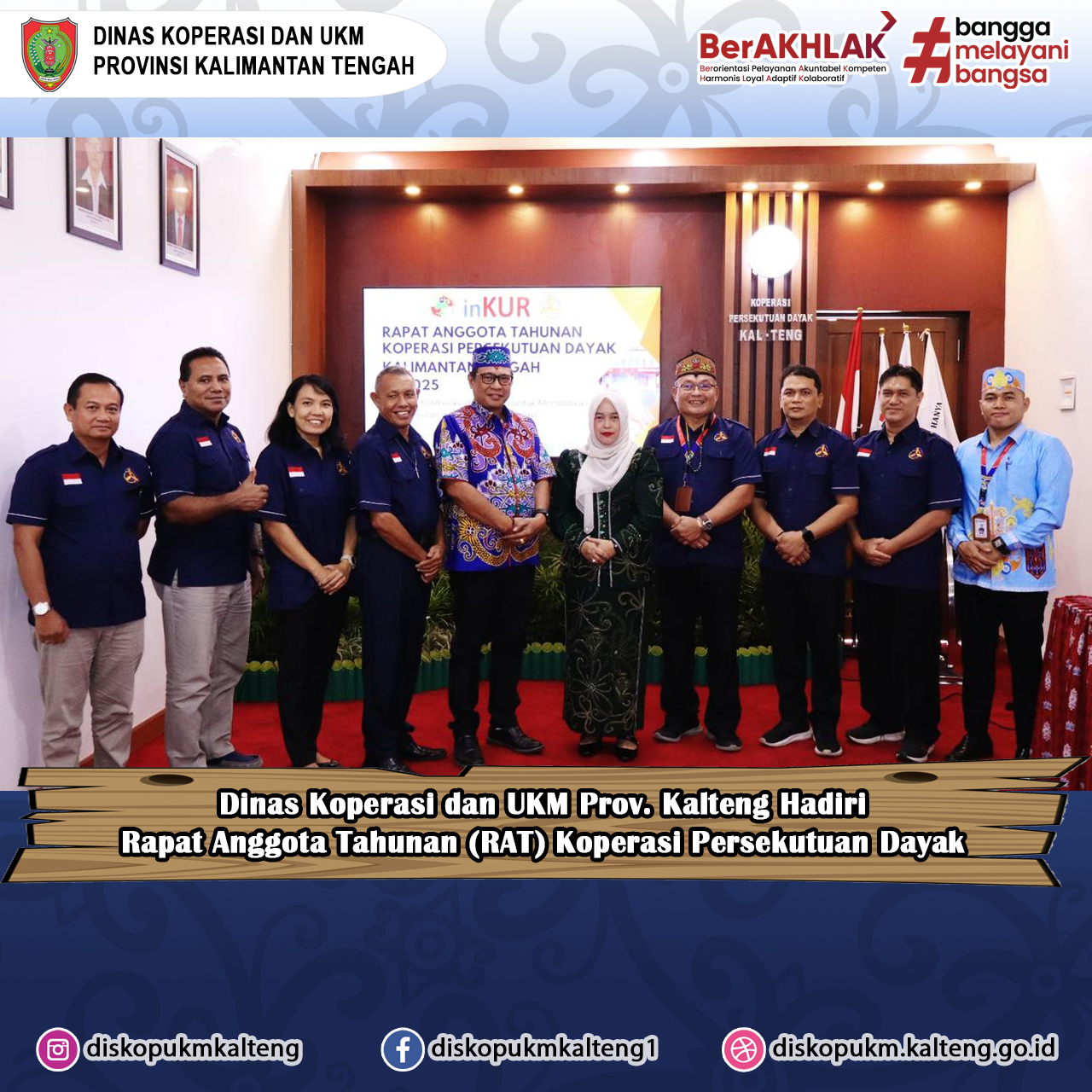 Dinas Koperasi dan UKM Provinsi Kalimantan Tengah Hadiri RAT KPD Tahun Buku 2025