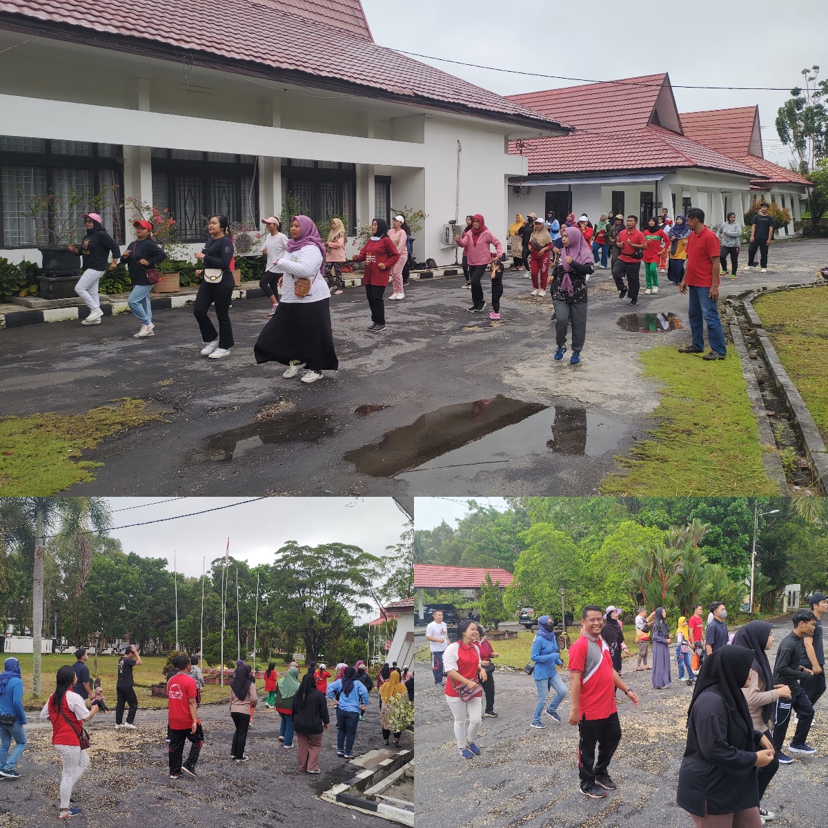 Senam Pagi Bersama, Silaturahmi dan Halalbihalal bersama anggota Car Free Day (CFD) serta beberapa UMKM Kota Palangka Raya