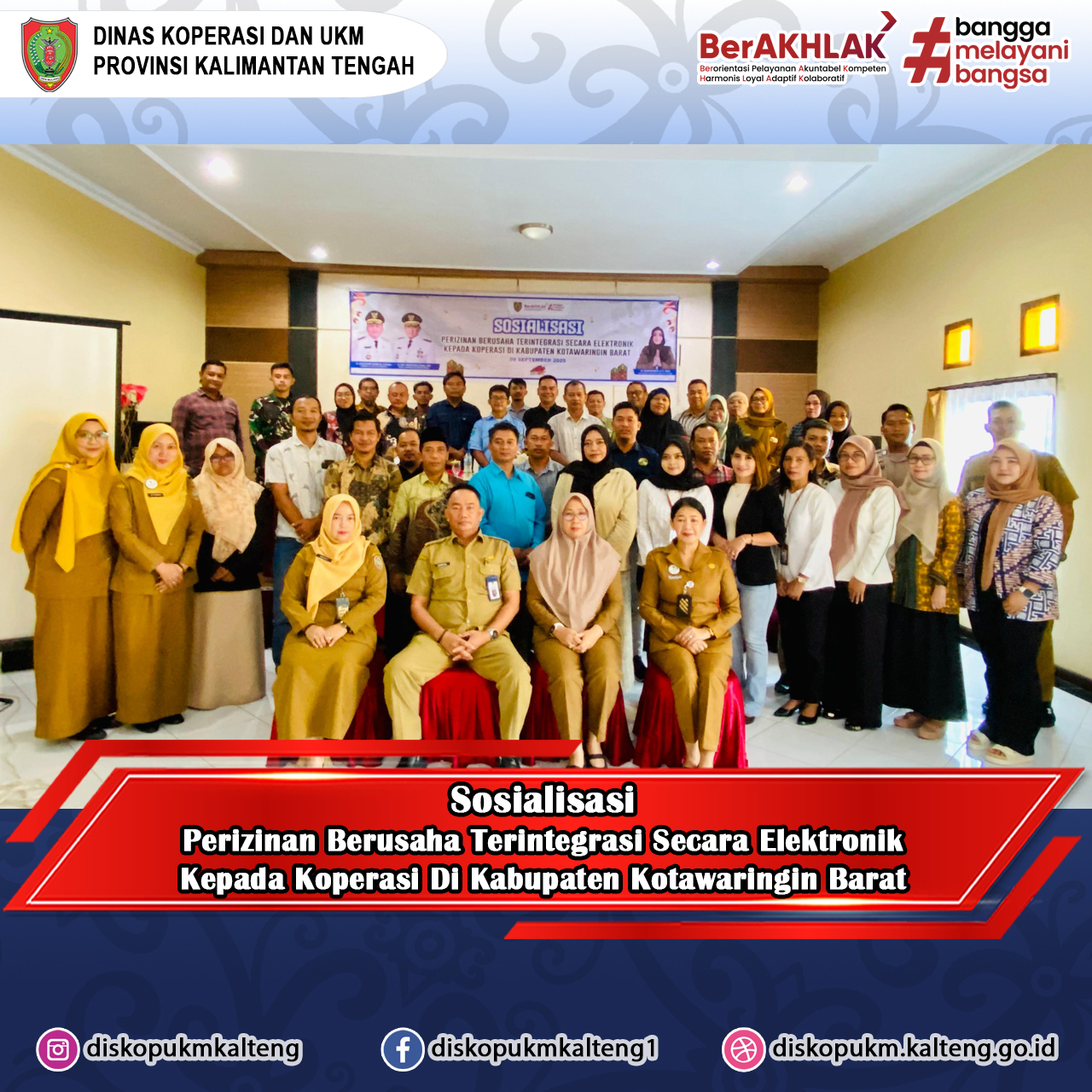 Sosialisasi Perizinan Berusaha Terintegrasi Secara Elektronik kepada koperasi di Kabupaten Kotawaringin Barat
