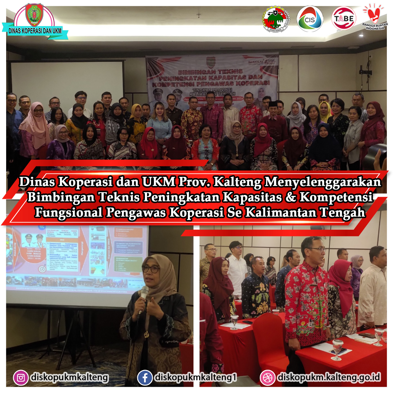Bimbingan Teknis Peningkatan Kapasitas dan Kompetensi Pejabat Fungsional Pengawas Koperasi se Kalimantan Tengah.