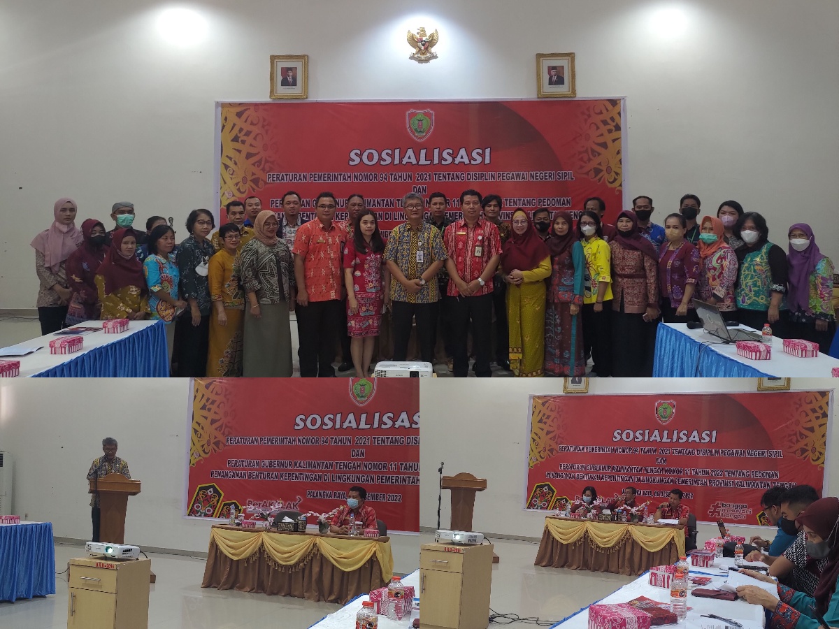 Sosialisasi PP No. 94 Tahun 2021 Tentang Disiplin PNS dan Peraturan Gubernur Kalimantan Tengah No. 11 Tahun 2022